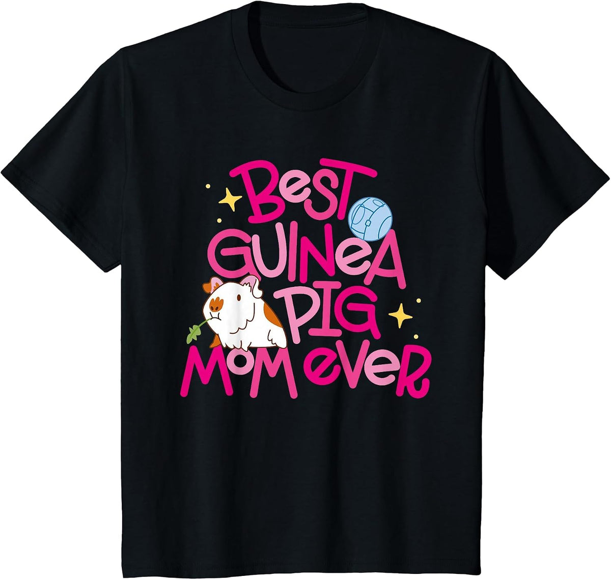 Best Guinea Pig Mom Ever T-Shirt - Black