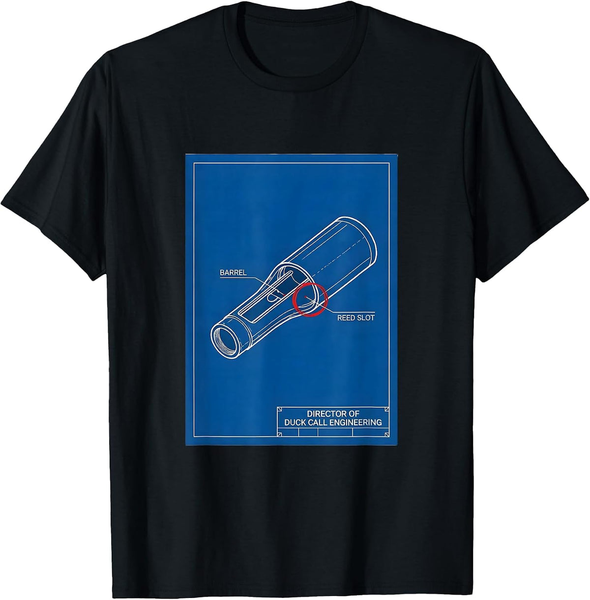 Men's Director Of Duck Call Engineering Funny Duck Hunter Hunting T-Shirt - Black