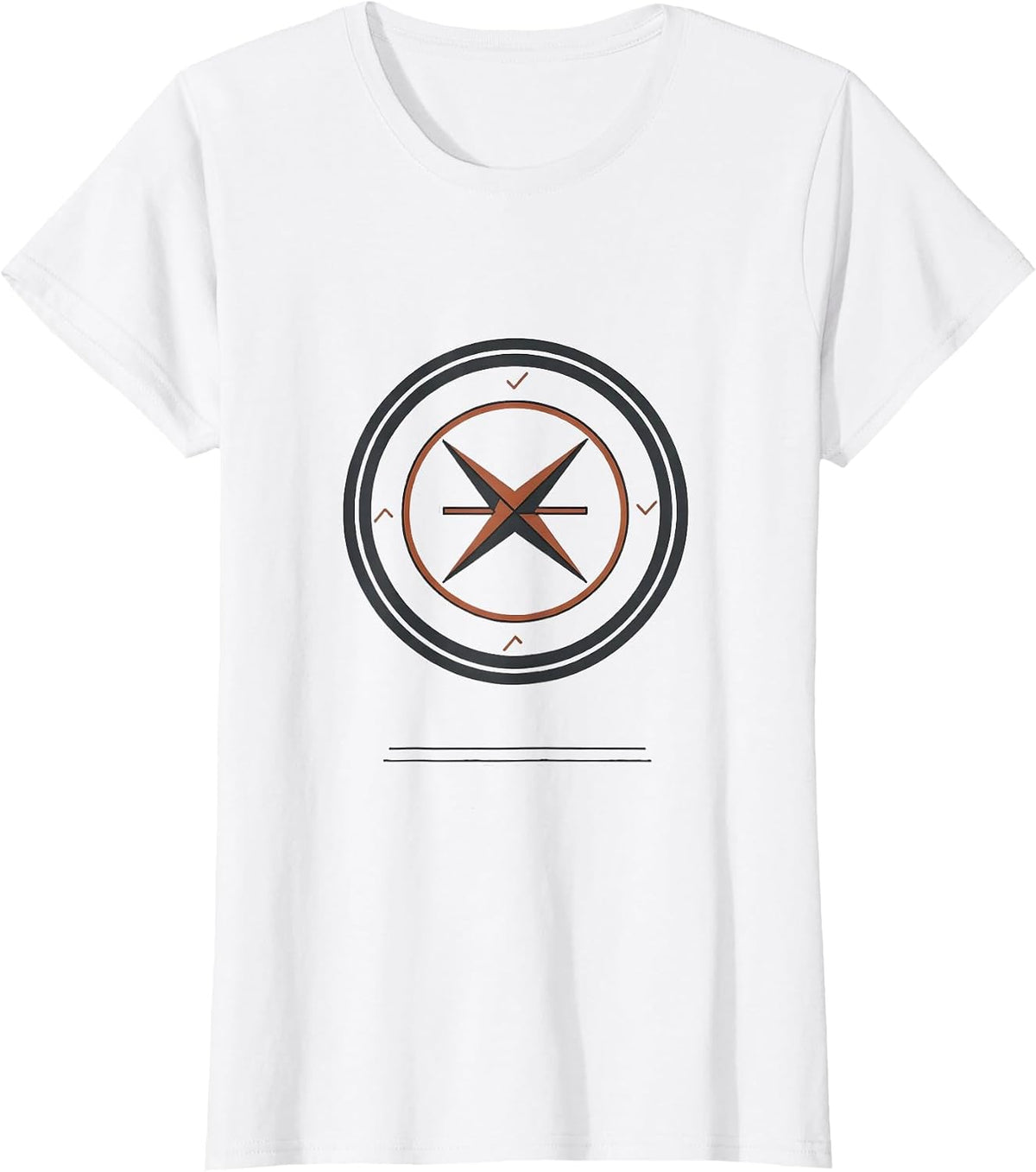 Women's Minimalist History Teacher Compass Seal Back to School T-Shirt - White