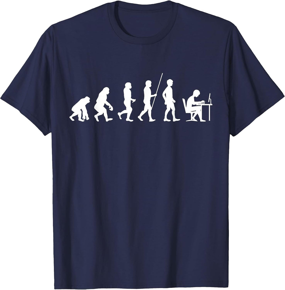 Programming Evolution Computer Programmer Java Phyton T-Shirt - Navy Blue