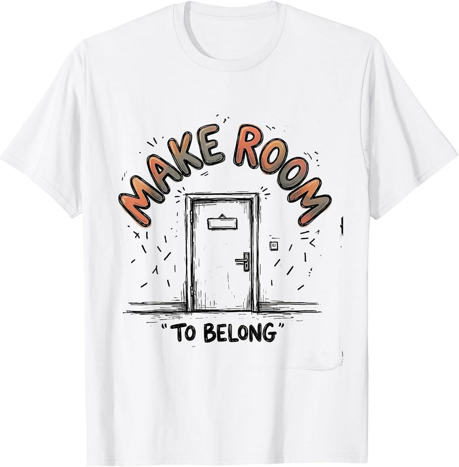 Men's Make Room To Belong Special Education Teacher Autism T-Shirt - White