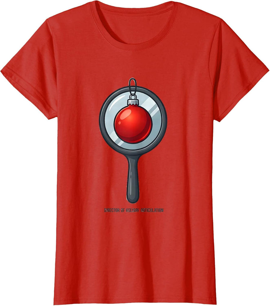 Women's Director Of Holiday Articulation Funny Speech Therapist SLP T-Shirt - Red