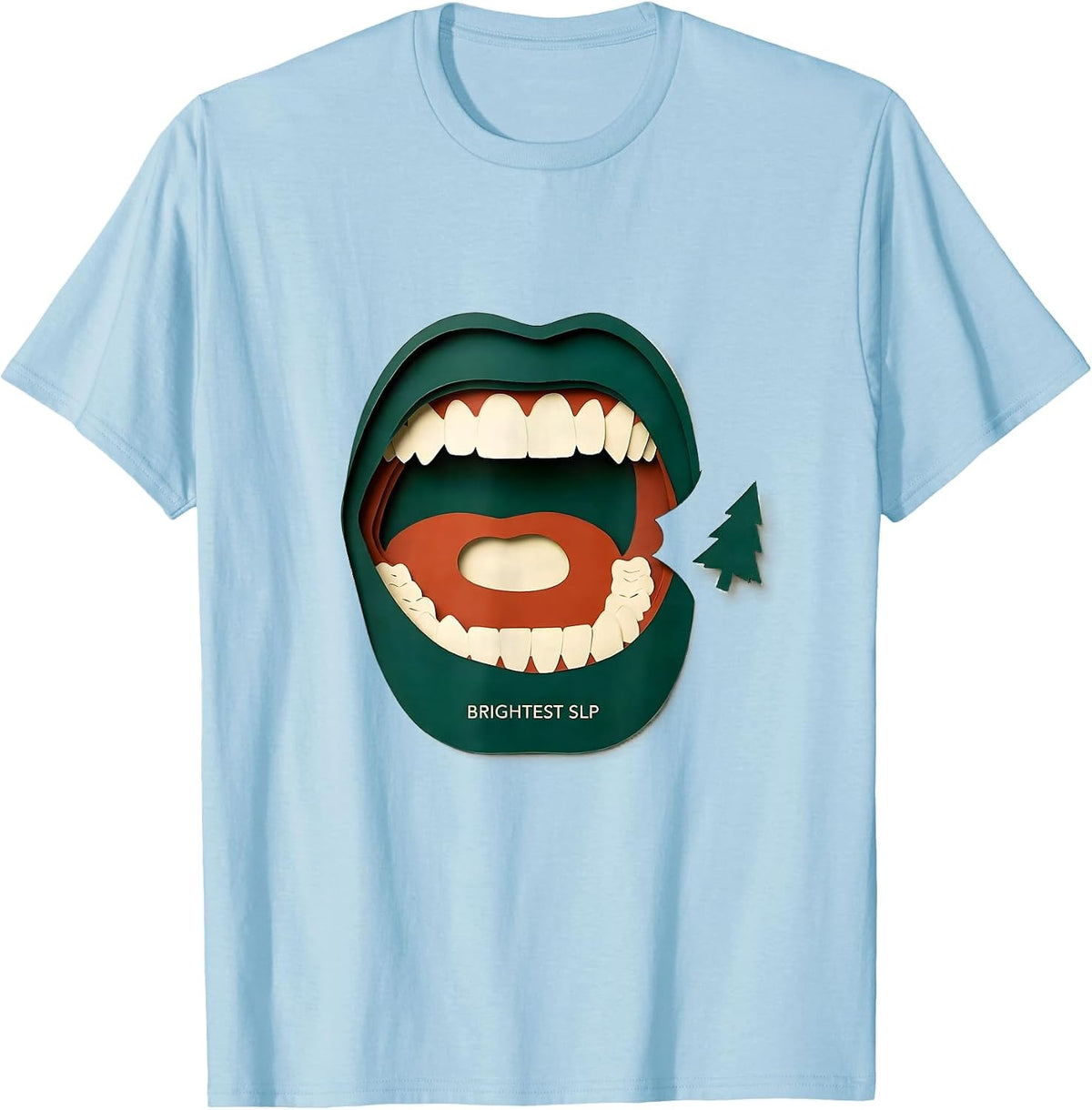 Men's Brightest SLP Funny Speech Language Pathologist Therapist T-Shirt - Baby Blue