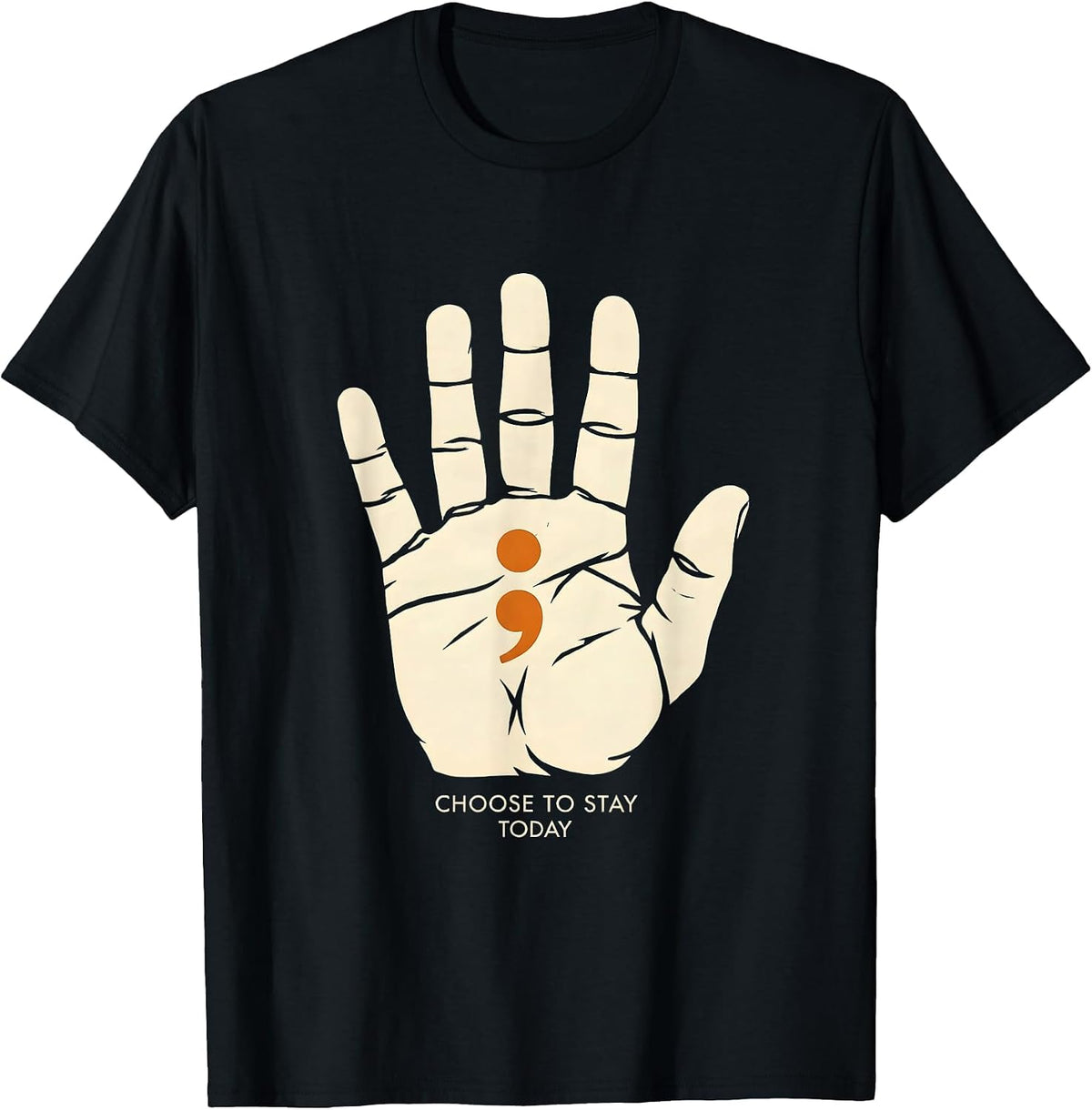 Men's Choose To Stay Today Suicide Prevention Awareness T-Shirt - Black