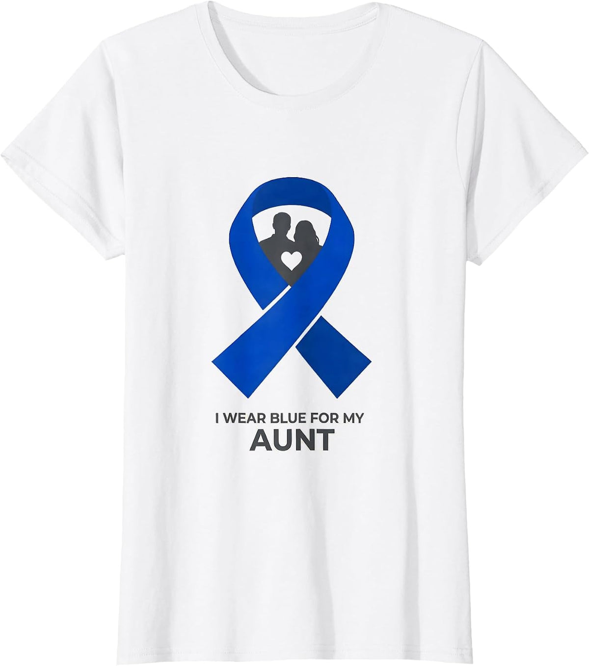 Women's I Wear Blue For My Aunt ALS Awareness Family Support T-Shirt - White