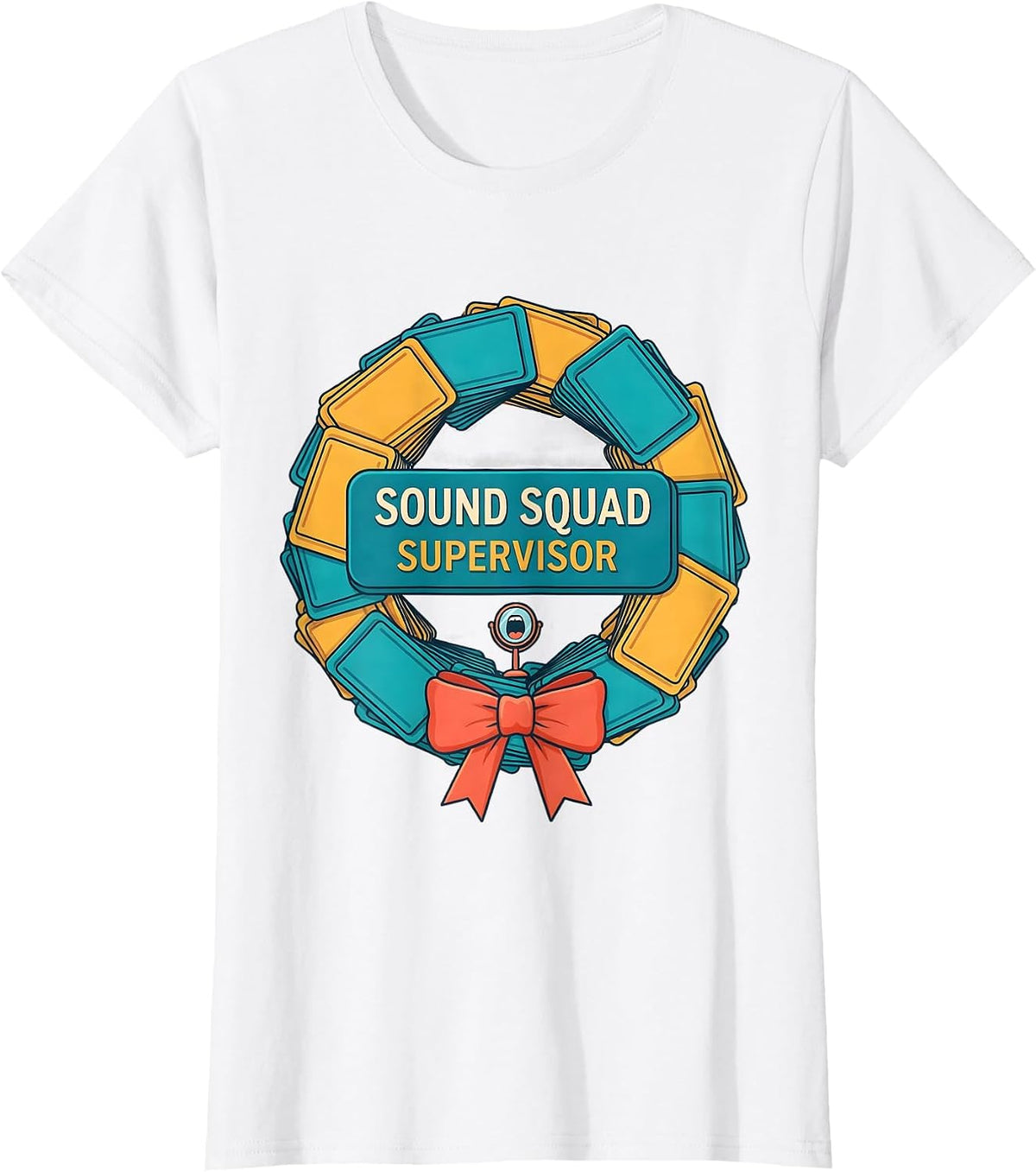 Sound Squad Supervisor Retro Groovy Speech Therapist T-Shirt - White