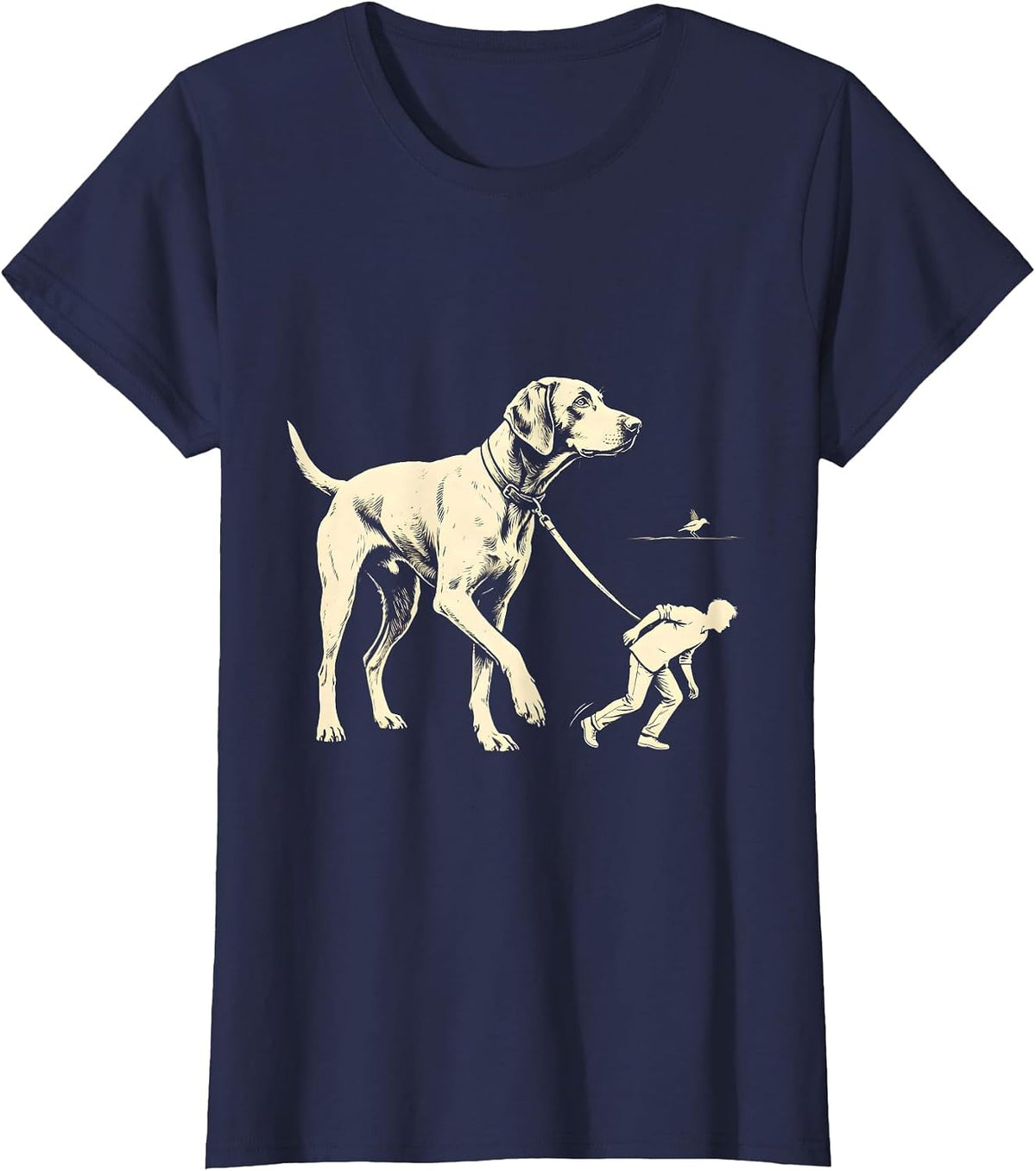Women's German Shorthaired Pointer Hunting Dog Humor T-Shirt - Navy Blue