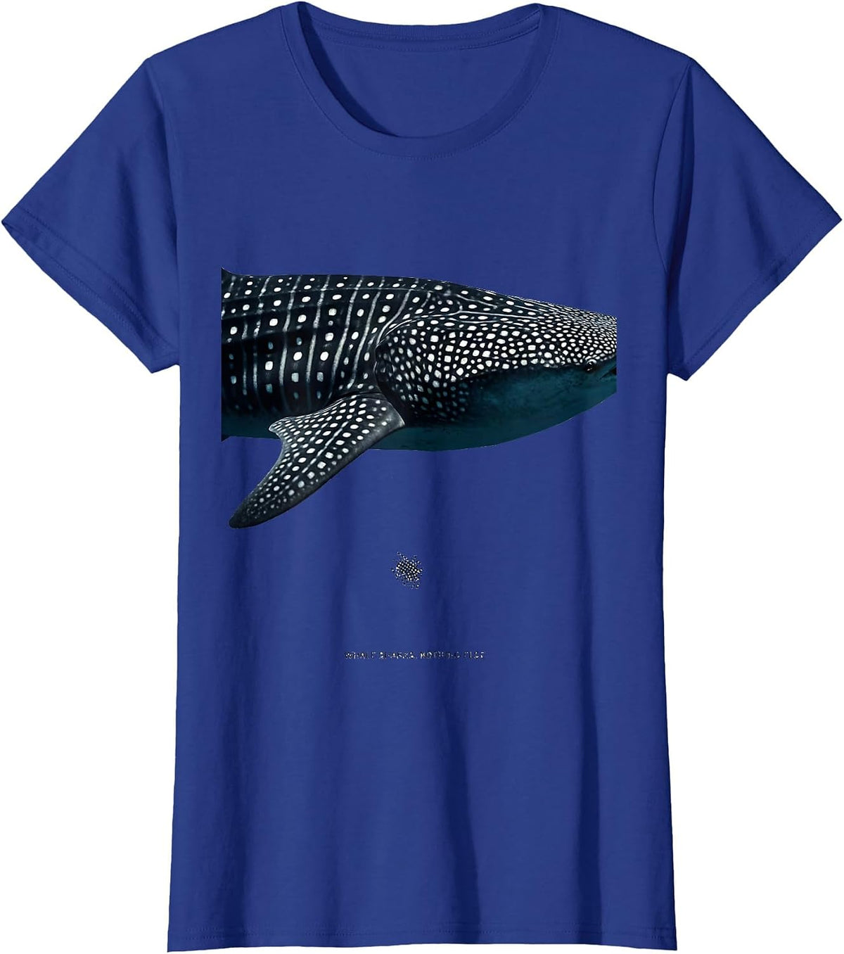 Women's Whale Sharks Nothing Else Animal Skin Pattern Marine T-Shirt - Royal Blue