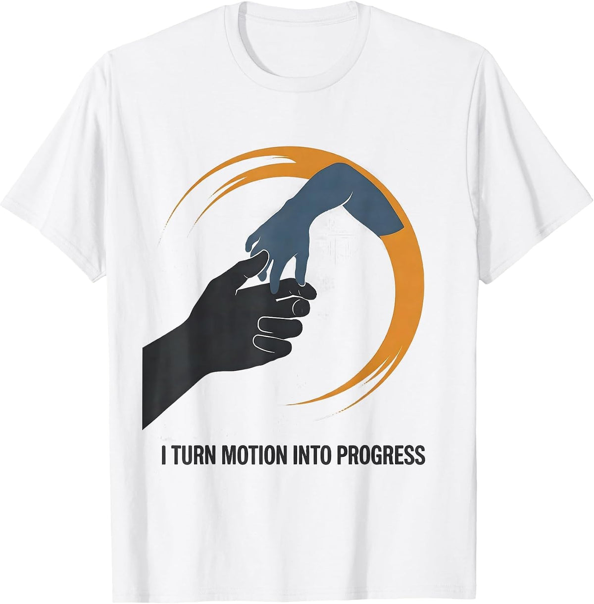 Men's I Turn Motion Into Progress Physical Therapy PT Therapist T-Shirt - White