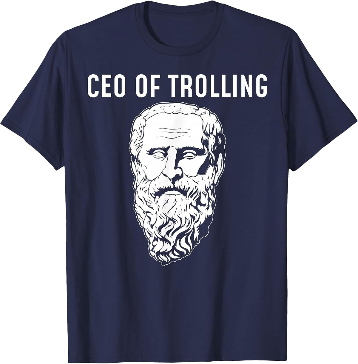 CEO of Trolling Funny Philosopher Diogenes T-Shirt - Navy Blue