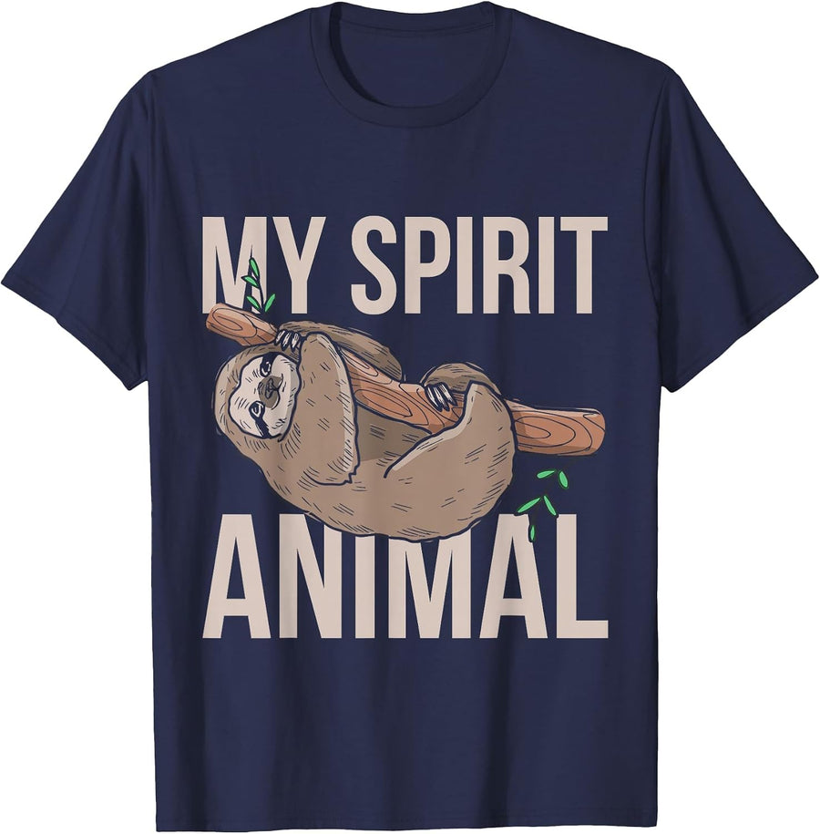 My Spiritual Animal Sloth T-Shirt - Navy Blue