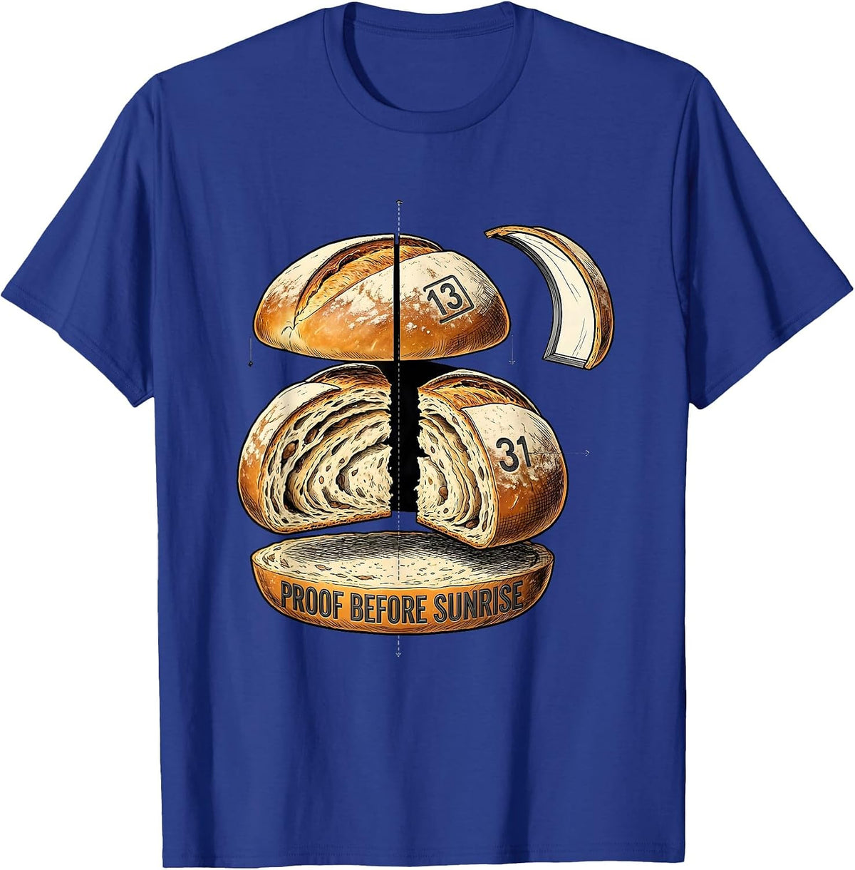 Proof Before Sunrise Exploded View Technical Chef Kitchen T-Shirt - Royal Blue
