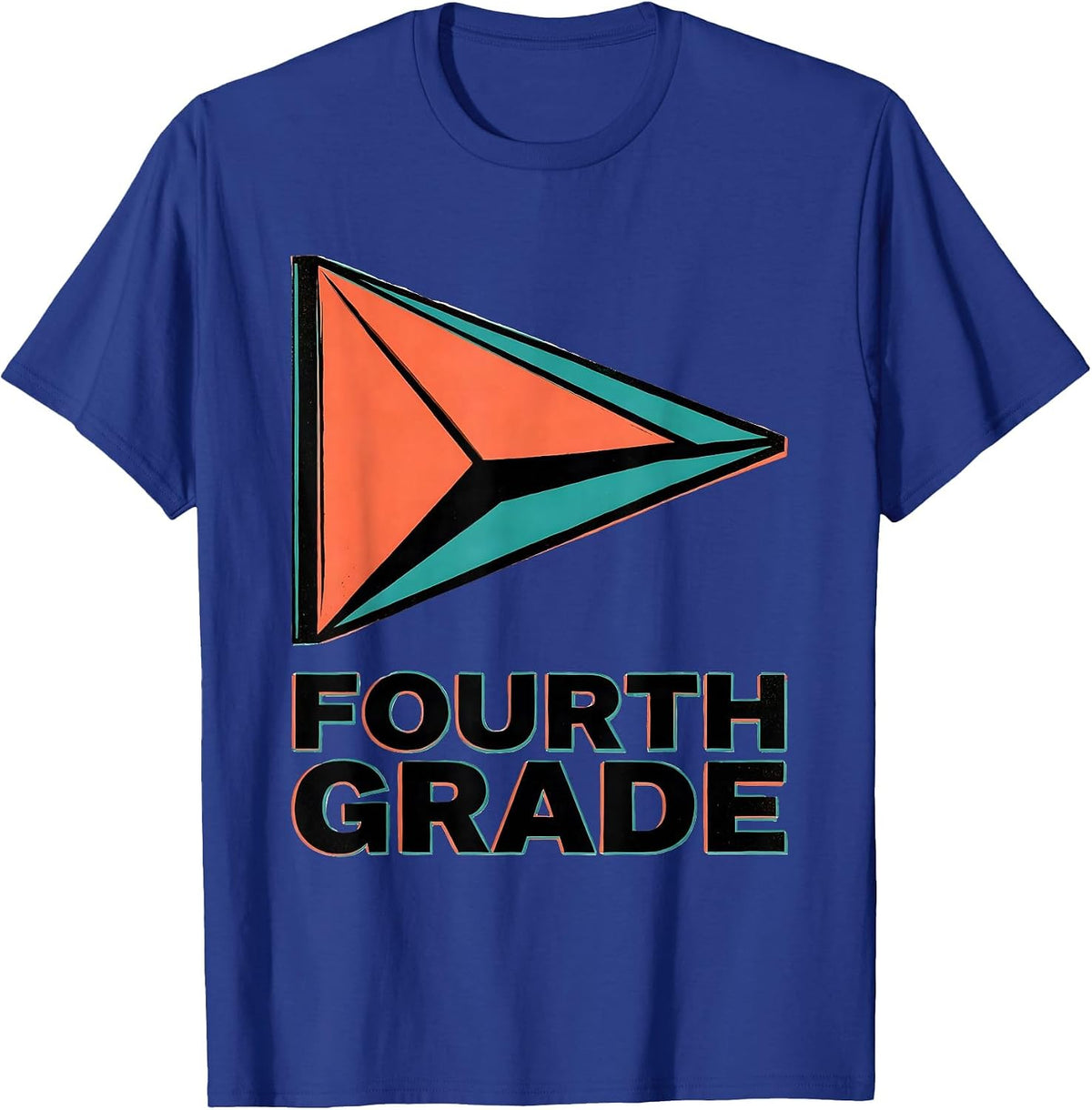 Men's Fourth Grade Preppy Girls Back To School Screen Print T-Shirt - Royal Blue