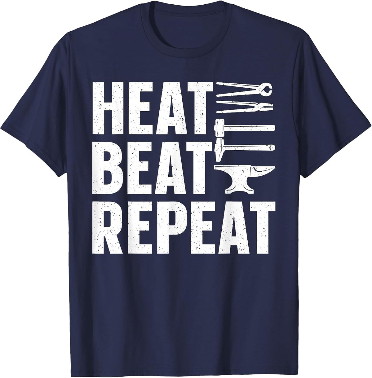 Best Blacksmith Art for Men Blacksmithing Forging Blacksmitt T-Shirt - Navy Blue