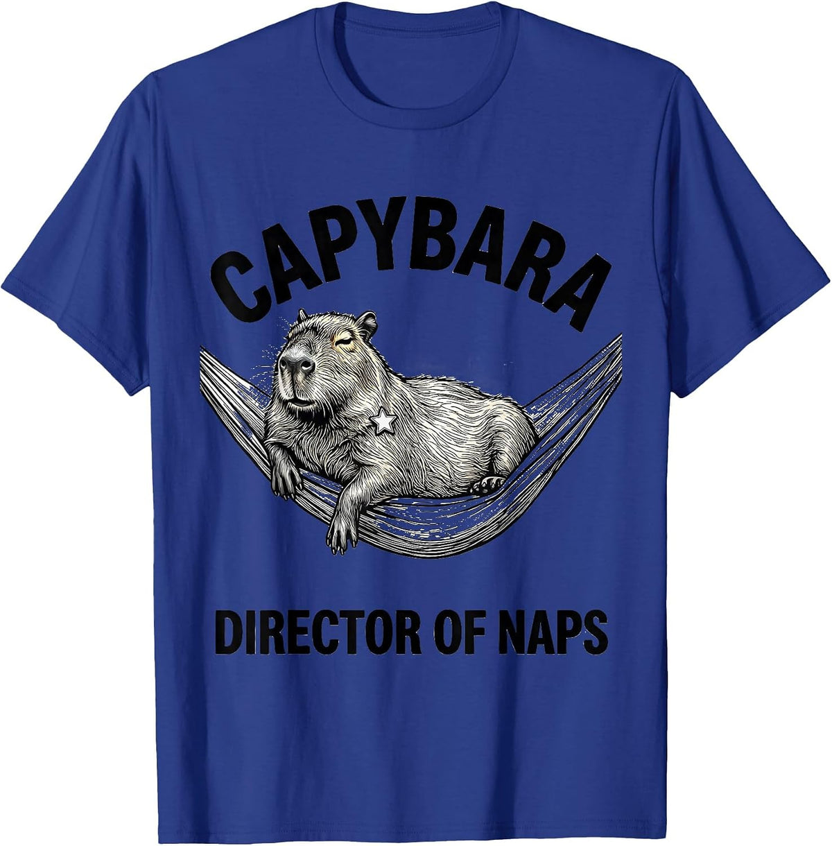 Capybara, Director of Naps Funny Gamer Meme Humor T-Shirt - Royal Blue