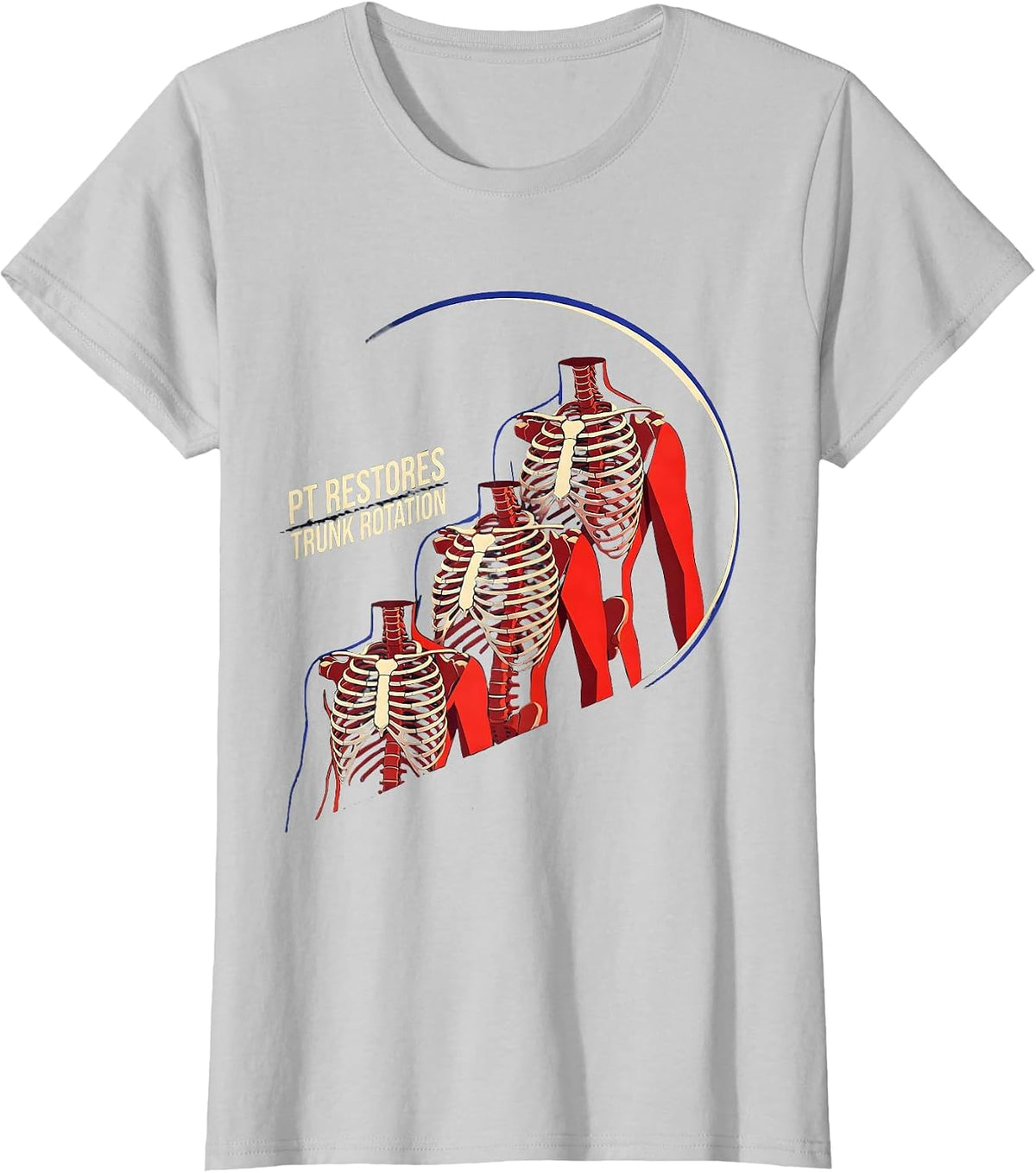 PT Restores Trunk Rotation Futurist Dynamism Physical T-Shirt - Silver Grey