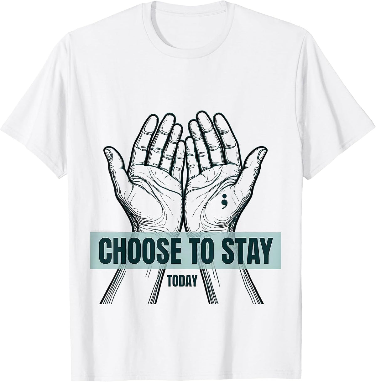 Men's Choose To Stay Today Suicide Prevention Awareness T-Shirt - White