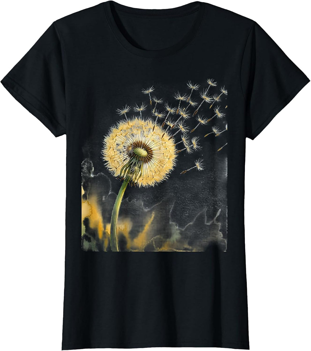 Suicide Prevention Dandelion Seeds Rising Art T-Shirt - Black