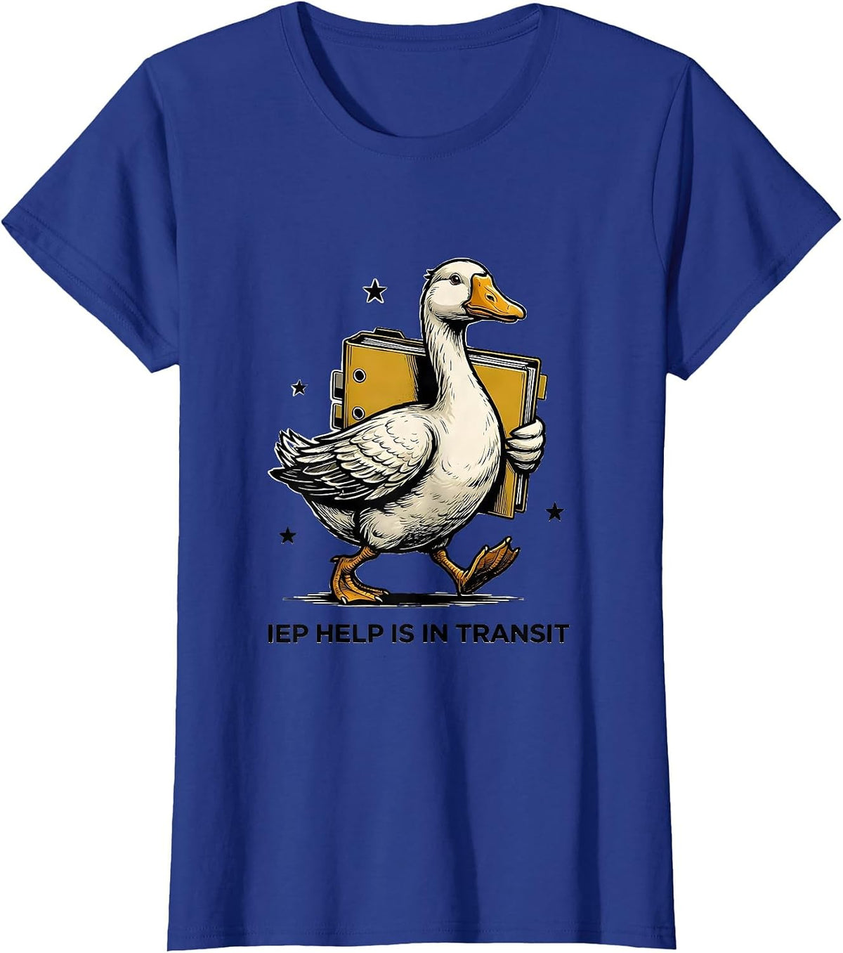 Women's IEP Help Is In Transit Funny Special Education Teacher Sped T-Shirt - Royal Blue