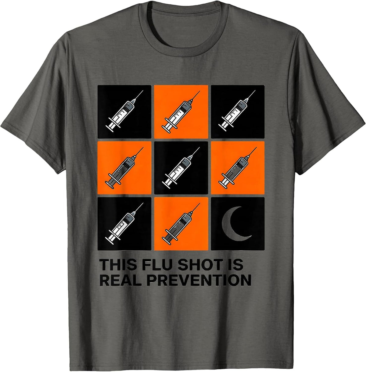 Men's This Flu Shot Is Real Prevention Funny Nurse Doctor T-Shirt - Asphalt Grey