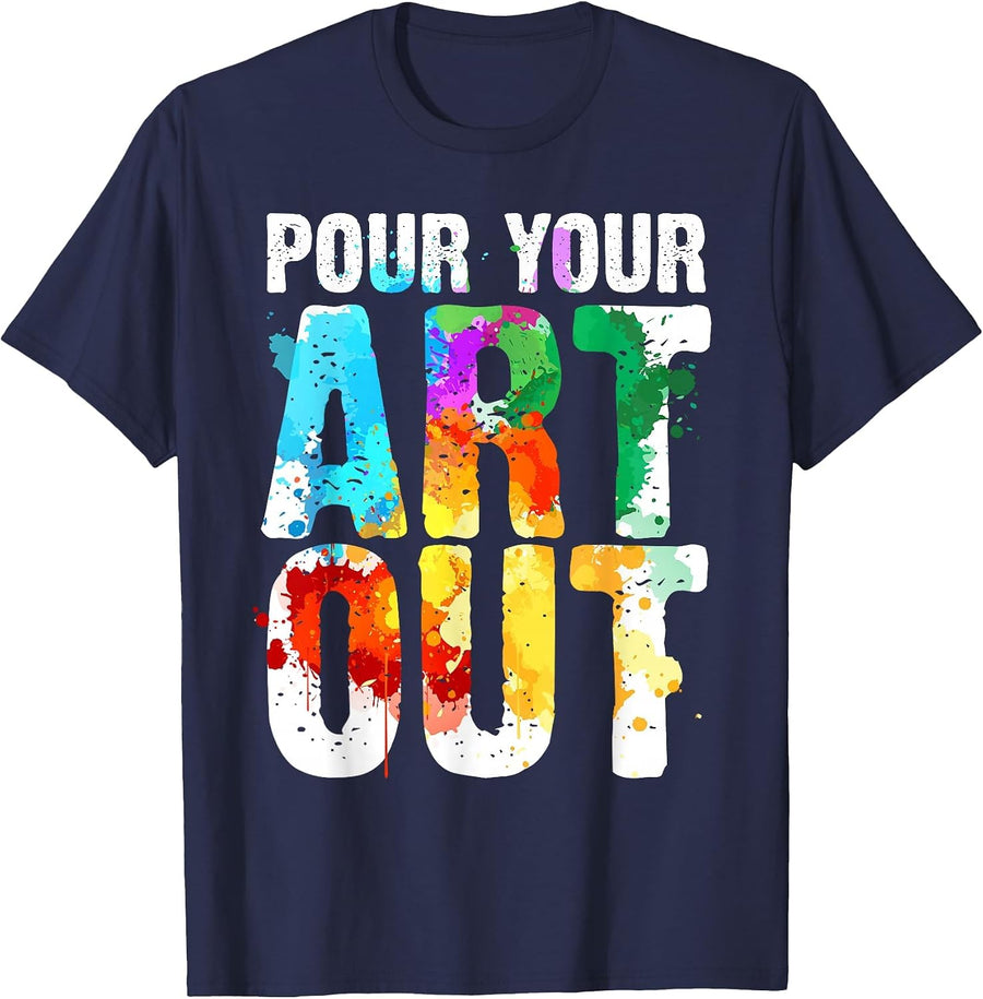 Cool Artist for Men Women Painter Art Teacher Paint Artists T-Shirt - Navy Blue