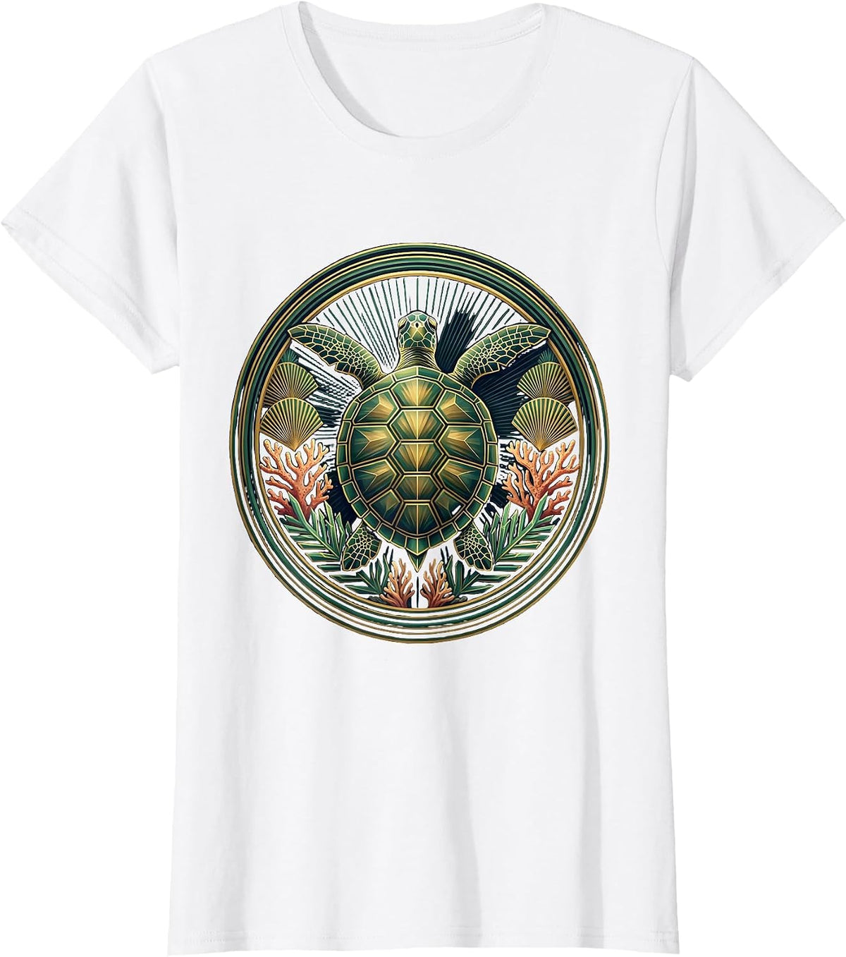 Mexico Sea Turtle Coral Reef Ocean Graphic T-Shirt - White