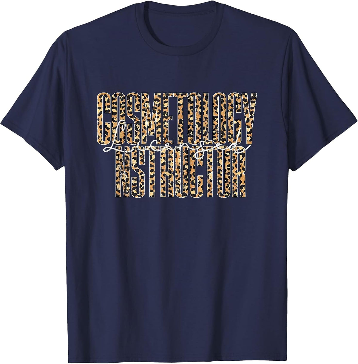 Vintage Licensed Cosmetology Instructor T-Shirt - Navy Blue