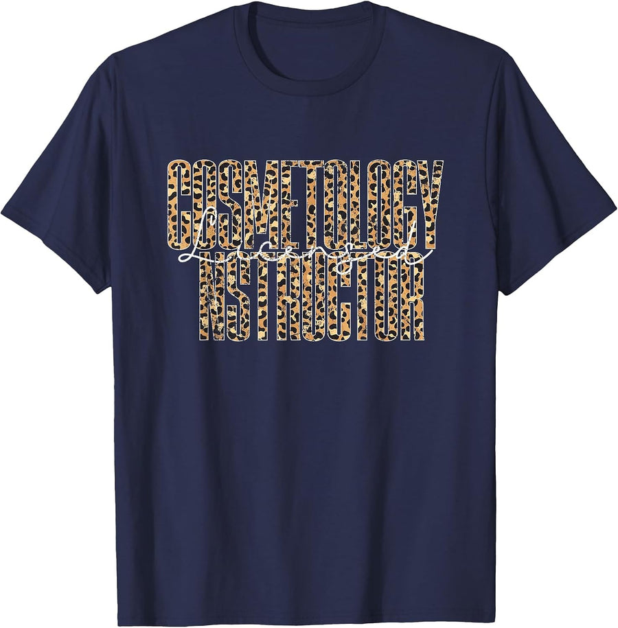 Vintage Licensed Cosmetology Instructor T-Shirt - Navy Blue