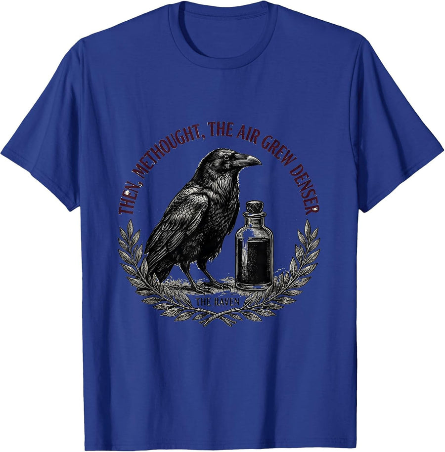 Then, methought, the air grew denser — The Raven Gothic T-Shirt - Royal Blue