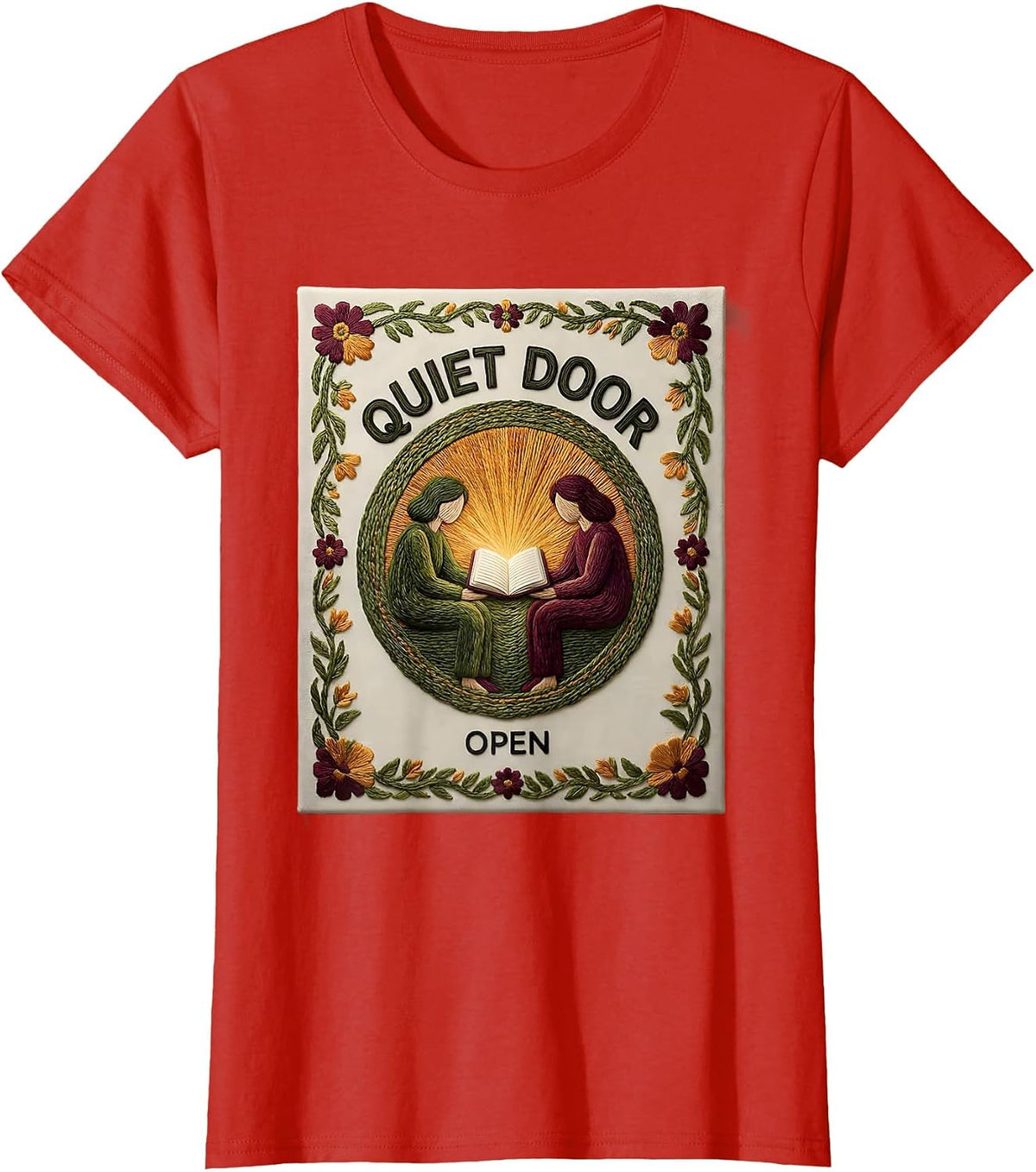 Quiet Door Open Funny School Counselor Camp Counselor T-Shirt - Red
