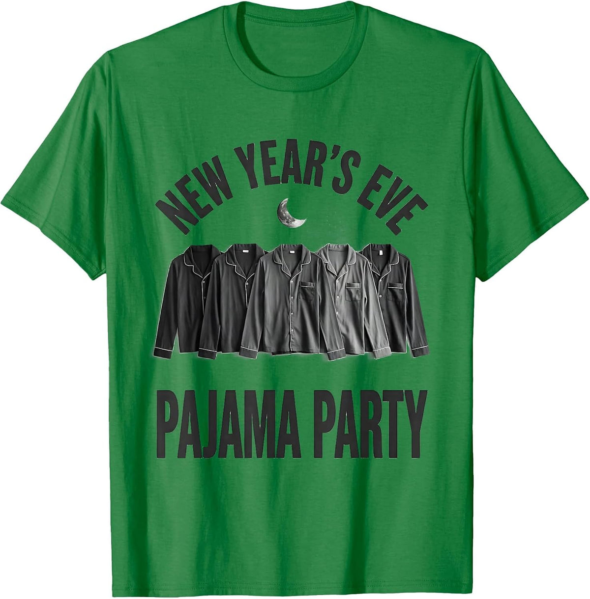 Men's New Year's Eve Pajama Party Funny Matching Family Group T-Shirt - Kelly Green