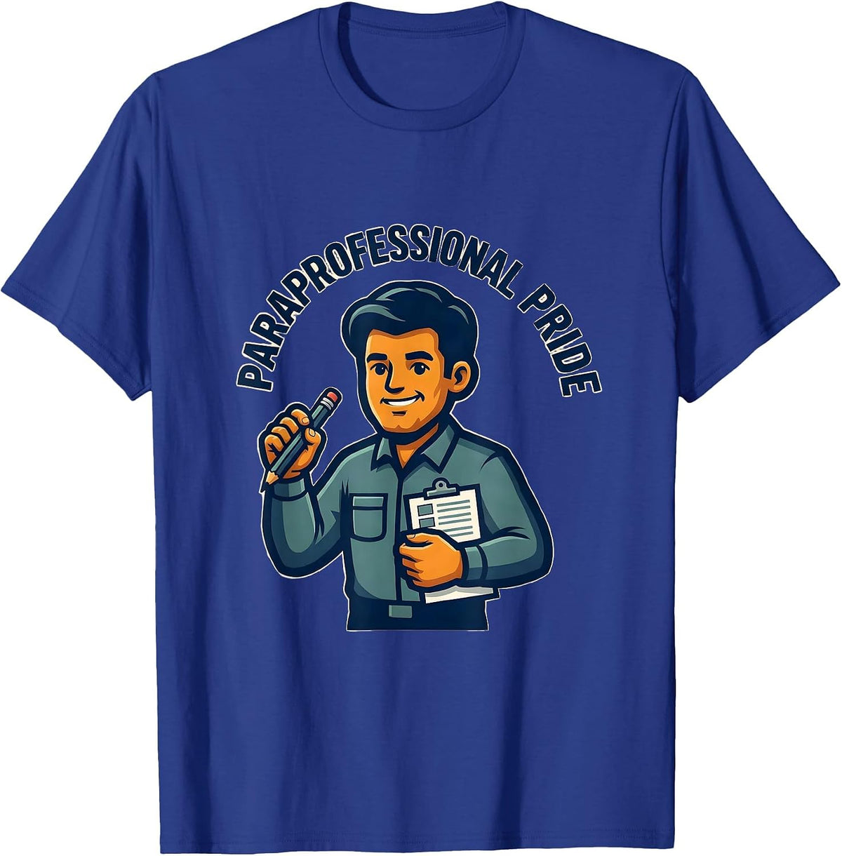 Men's Paraprofessional Pride Funny School Counselor Camp Counselor T-Shirt - Royal Blue