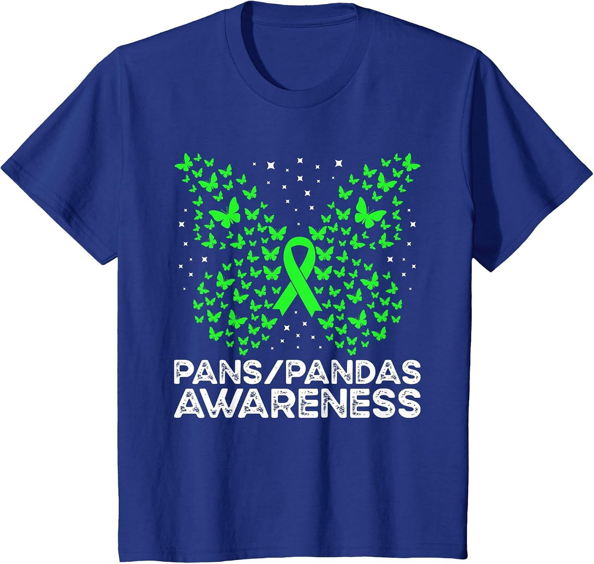 Pans-Pandas Awareness Pans-Pandas Butterfly T-Shirt - Royal Blue