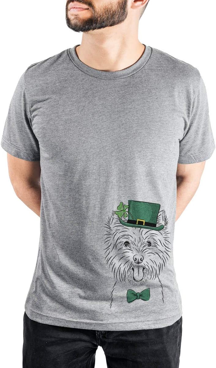 Inkopious St. Patrick's Day Welma the Westie West Highland Terrier Dog Triblend T-Shirt - Unisex Grey Crew Neck