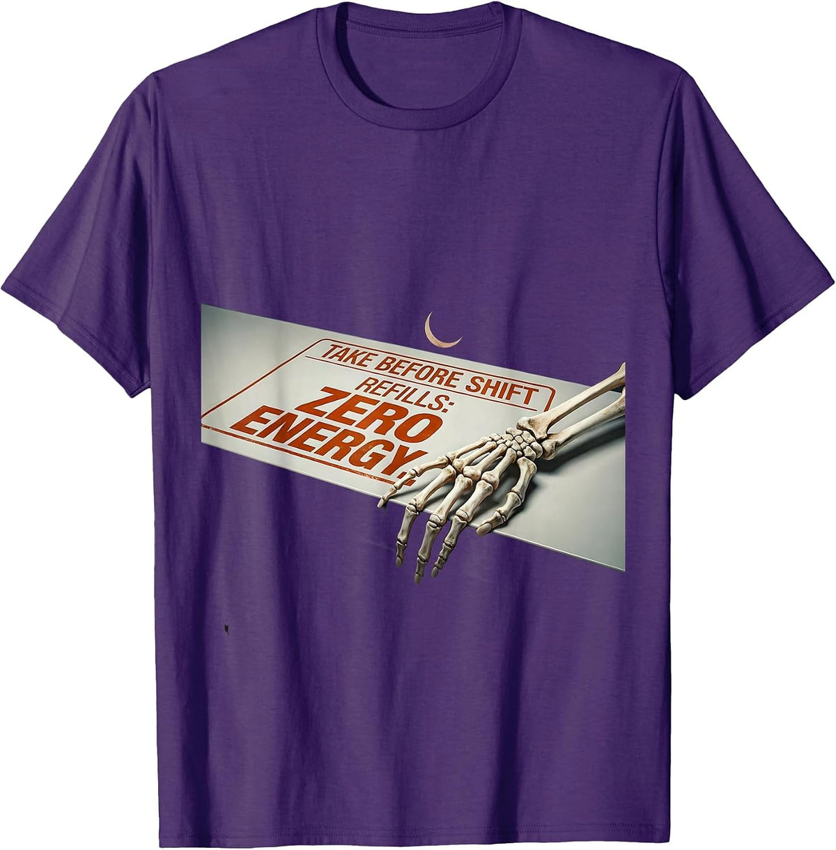 Take Before Shift Refills Zero Energy Funny Pharmacy Tech T-Shirt - Purple