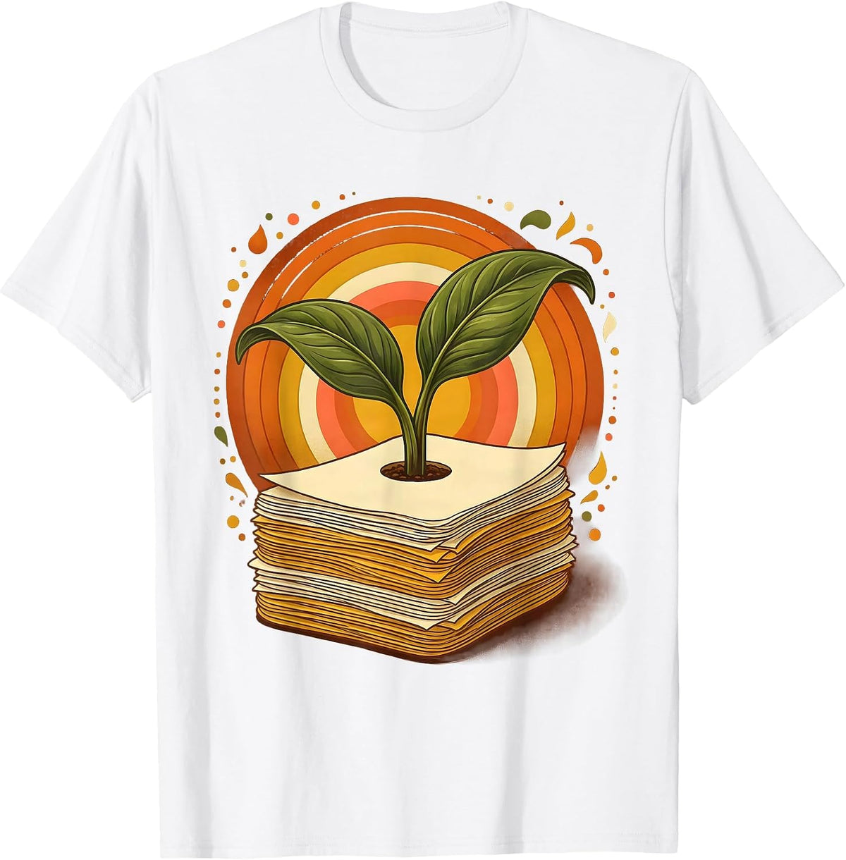 Men's Special Education Teacher Seedling Growth Graphic T-Shirt - White