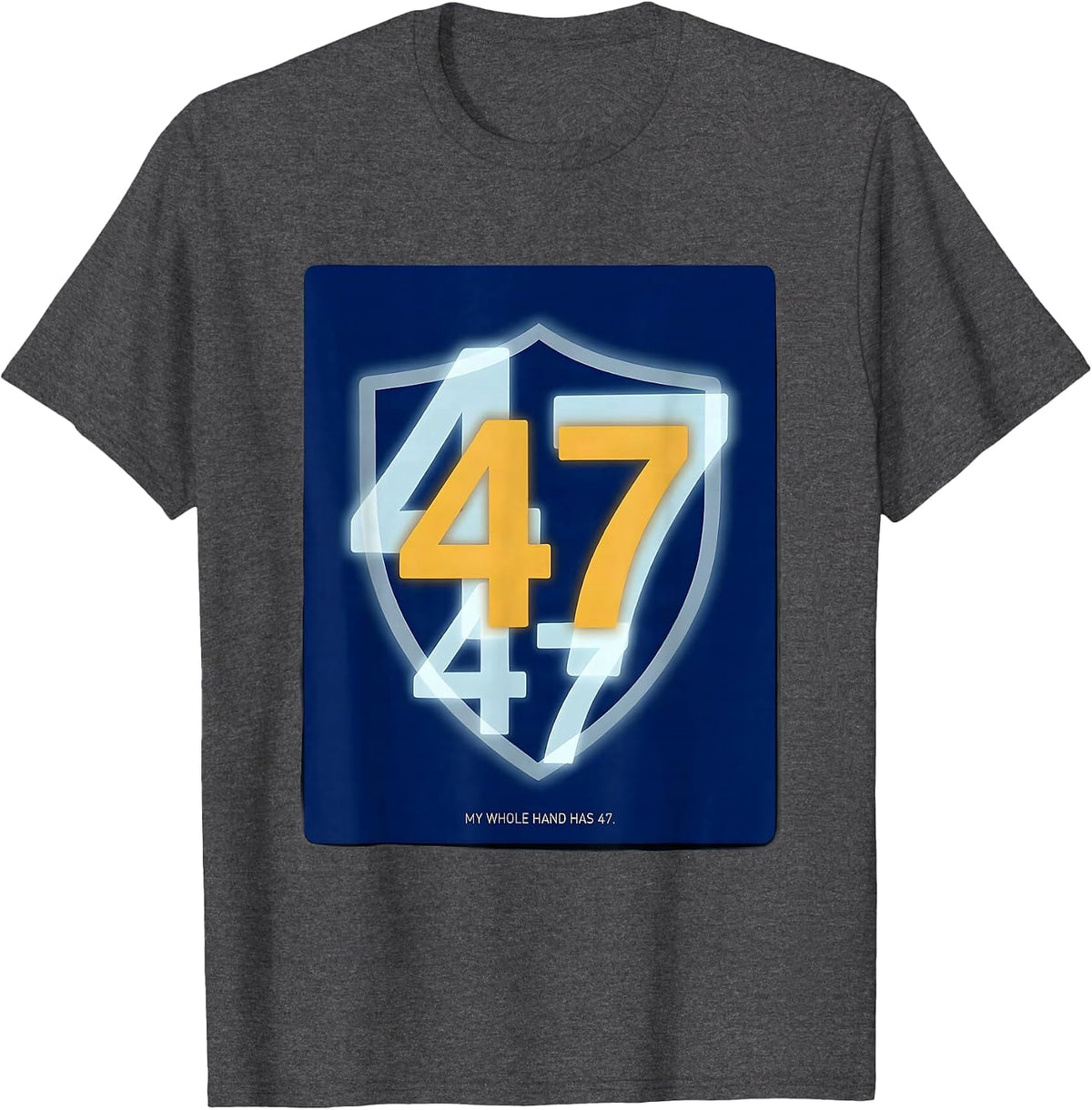 My Whole Hand Has 47 Extra Chromosome Down Syndrome T-Shirt - Dark Heather Grey