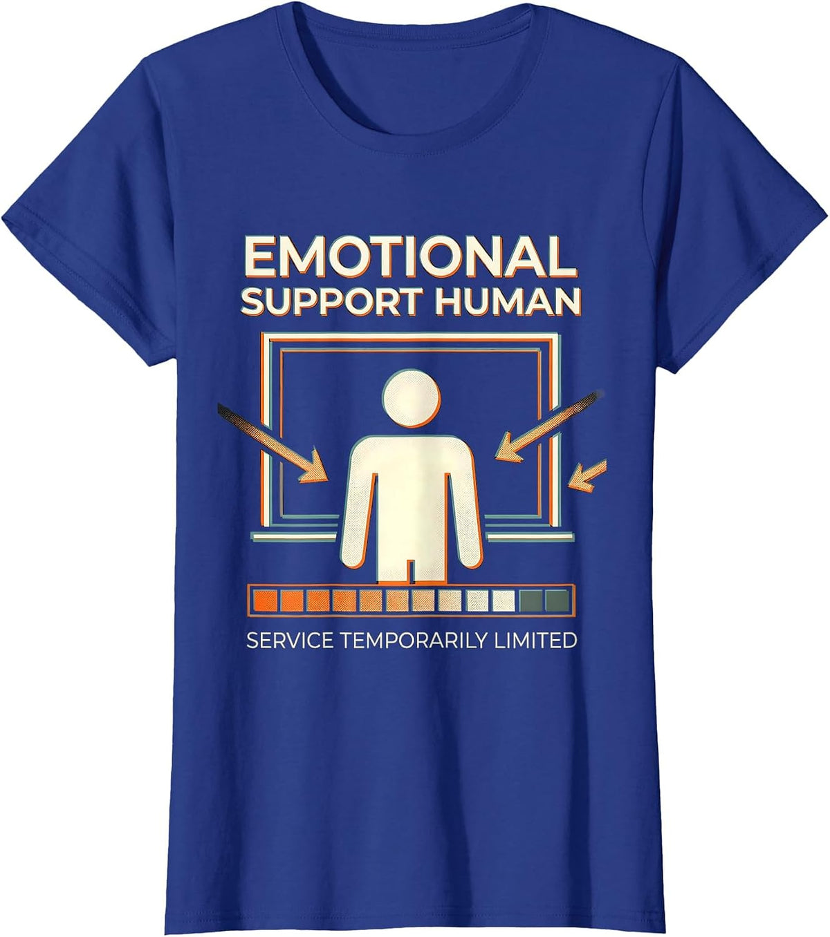Women's Emotional Support Human / Service Temporarily Limited T-Shirt - Royal Blue