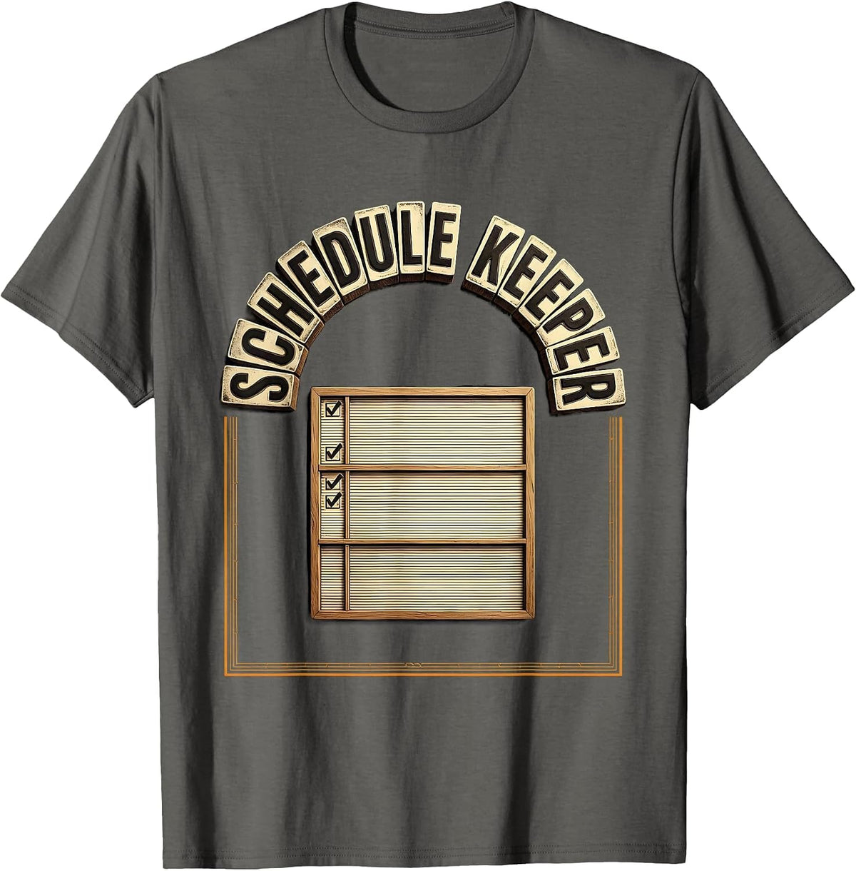 Schedule Keeper Funny School Counselor Camp Counselor Career T-Shirt - Asphalt Grey