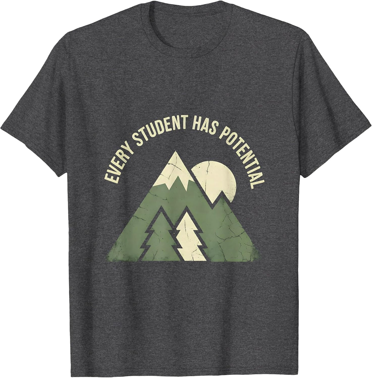 Every Student Has Potential Special Education Design T-Shirt - Dark Heather Grey