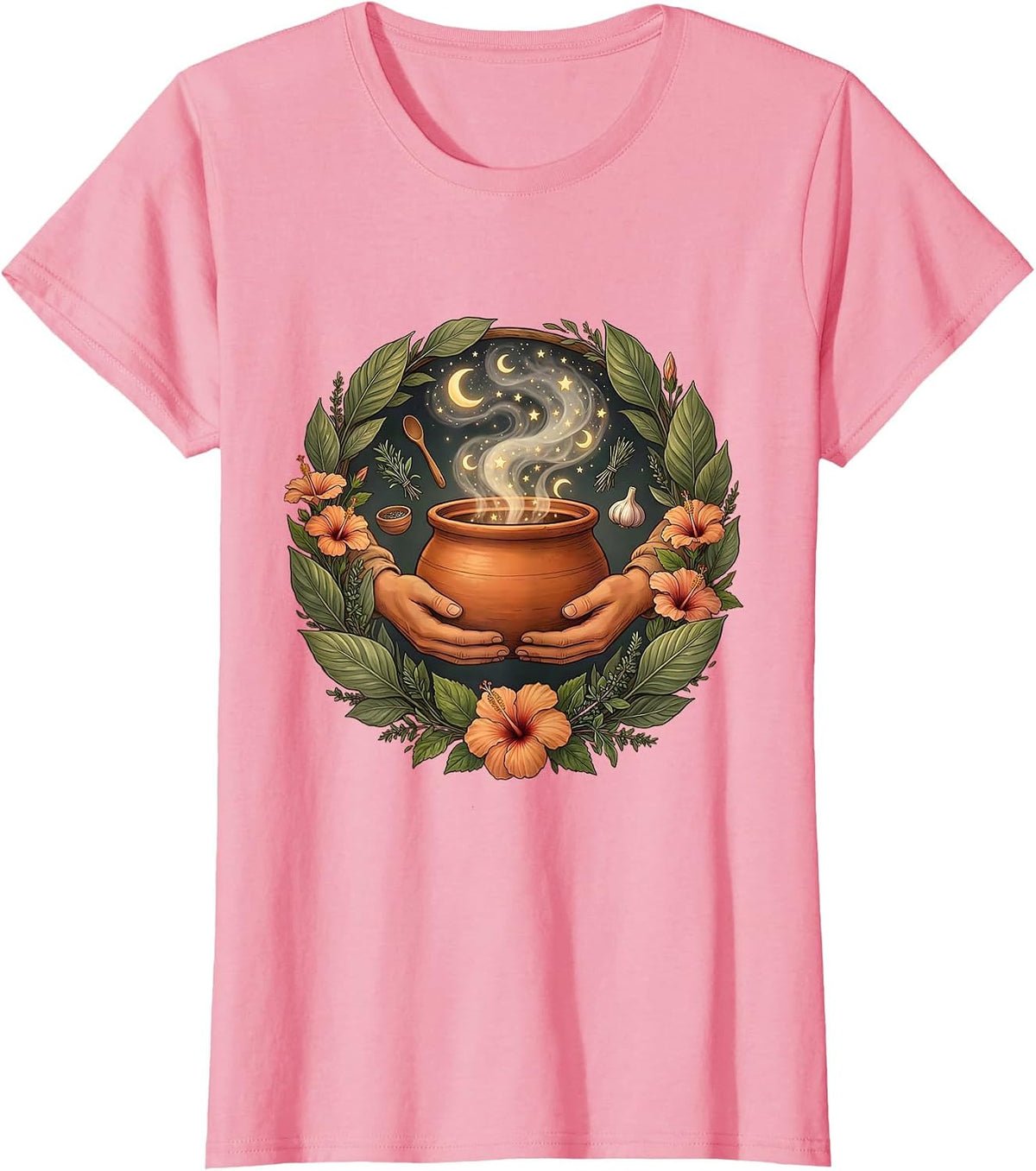 Women's Puerto Rican Abuela and Granddaughter Cooking T-Shirt - Pink