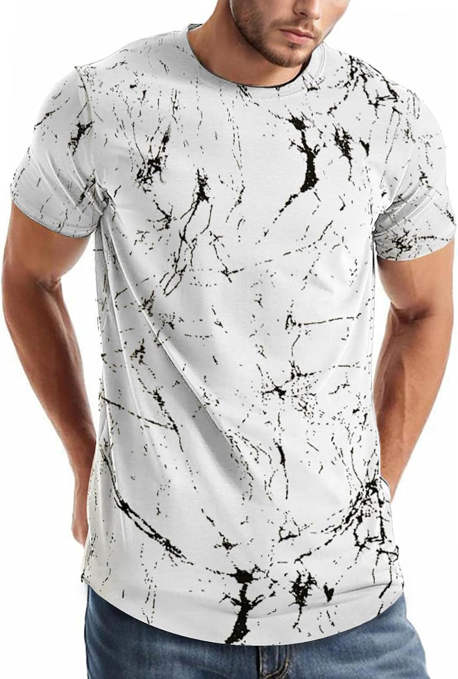 3D Print Cool T Shirts Graphic Design Casual Summer Short Sleeve Fashion Tees Shirt for Men Women - T-white-03
