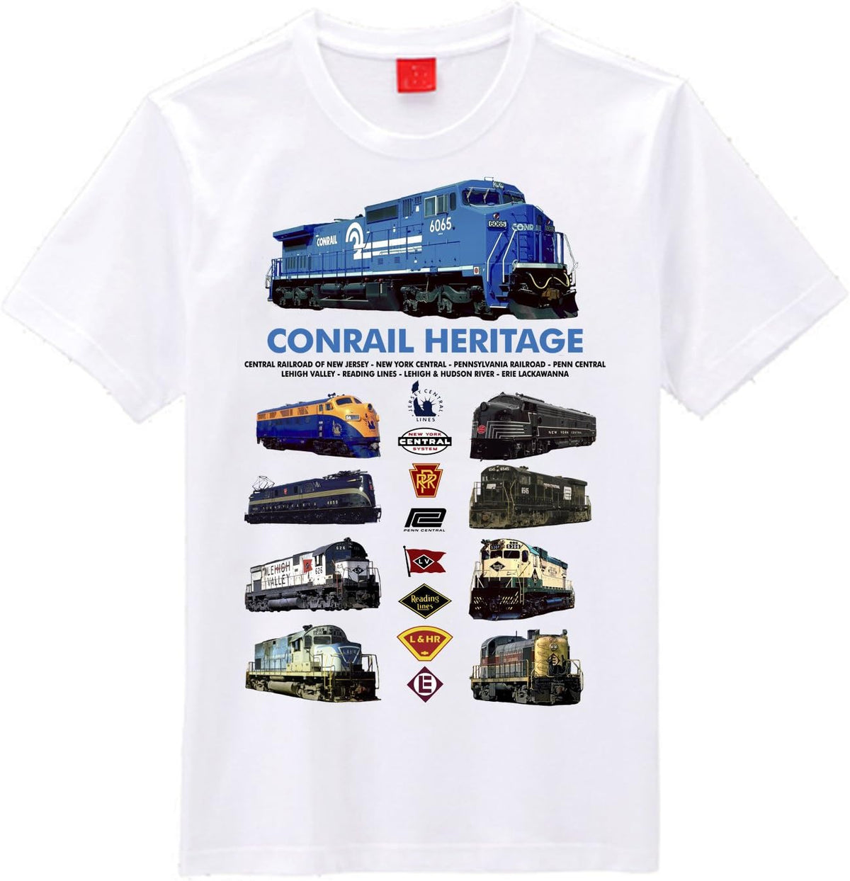 Conrail Heritage Train T-Shirt - White, Blue