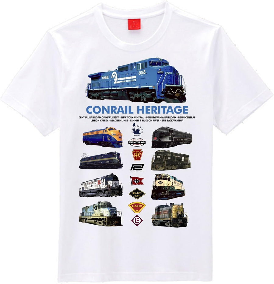 Conrail Heritage Train T-Shirt - White, Blue