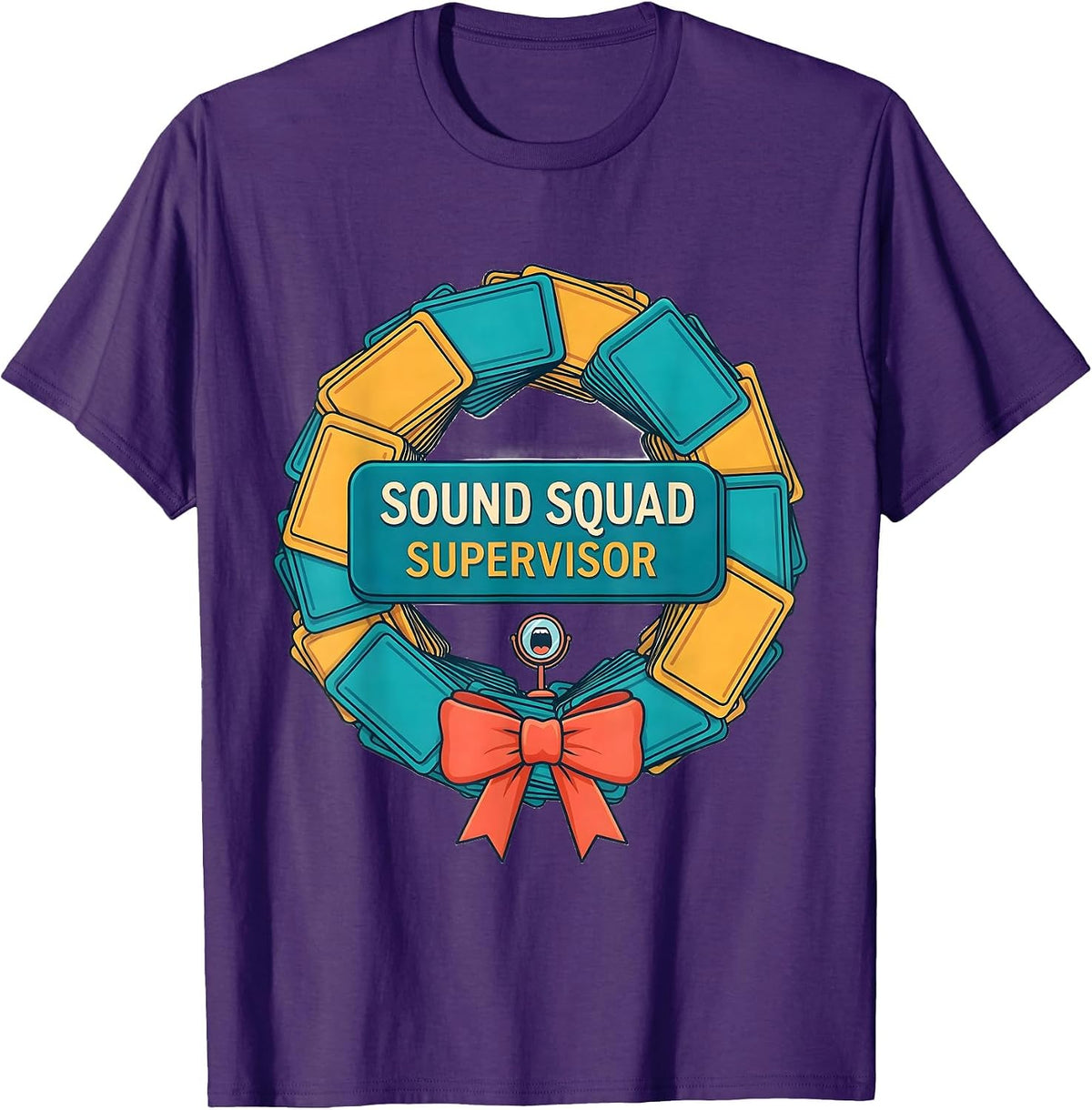 Sound Squad Supervisor Retro Groovy Speech Therapist T-Shirt - Purple
