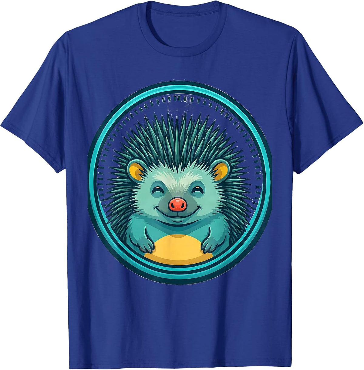 Men's Twinning Hedgehog Matching Sibling Best Friend Humor T-Shirt - Royal Blue