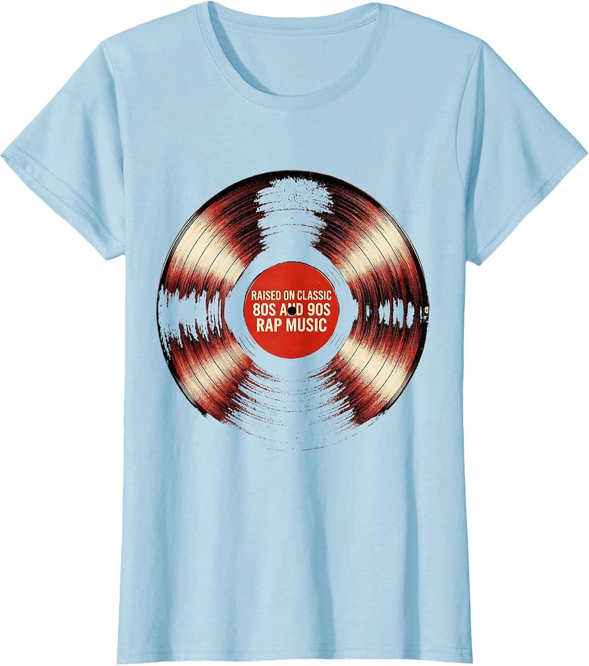 Raised On Classic 80s And 90s Rap Music Retro T-Shirt - Baby Blue