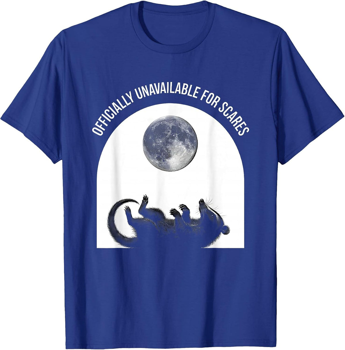 Officially Unavailable For Scares Vintage Opossum Halloween T-Shirt - Royal Blue