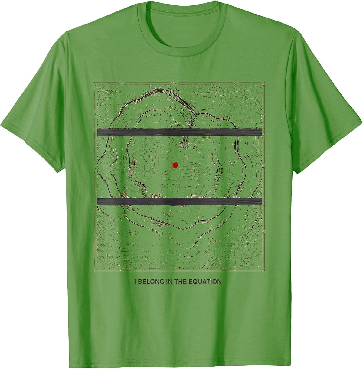 Men's I Belong In The Equation Funny Math Teacher Nerd Humor Gift T-Shirt - Grass Green