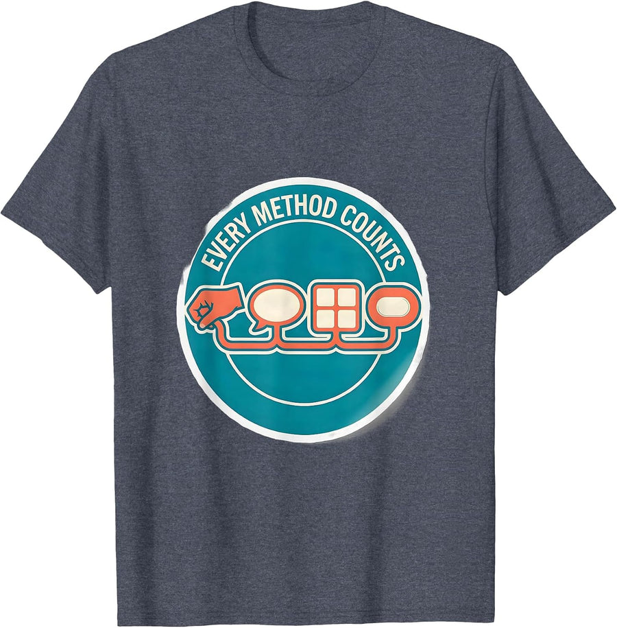Every Method Counts Inclusive Special Education Teacher T-Shirt - Heather Blue
